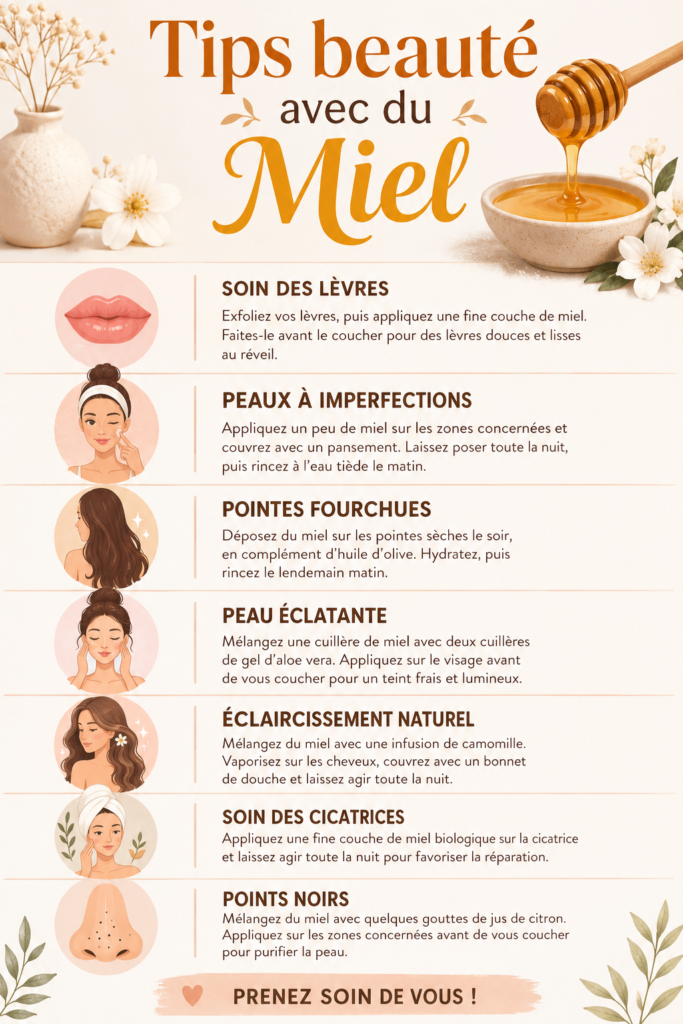 Une femme appliquant un masque au miel sur son visage