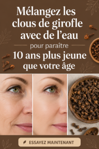 Flacon de lotion préparée avec des clous de girofle pour la beauté