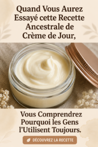 Image d'une crème de jour faite maison avec des ingredients naturels et bio