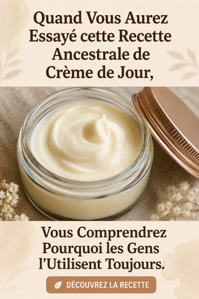 Image d'une crème de jour faite maison avec des ingredients naturels et bio