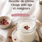 Crème visage anti-âge faite maison avec des ingrédients naturels