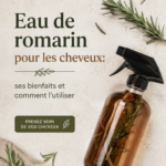 Bouteille d'eau de romarin pour soin des cheveux