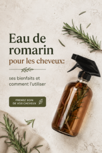 Bouteille d'eau de romarin pour soin des cheveux
