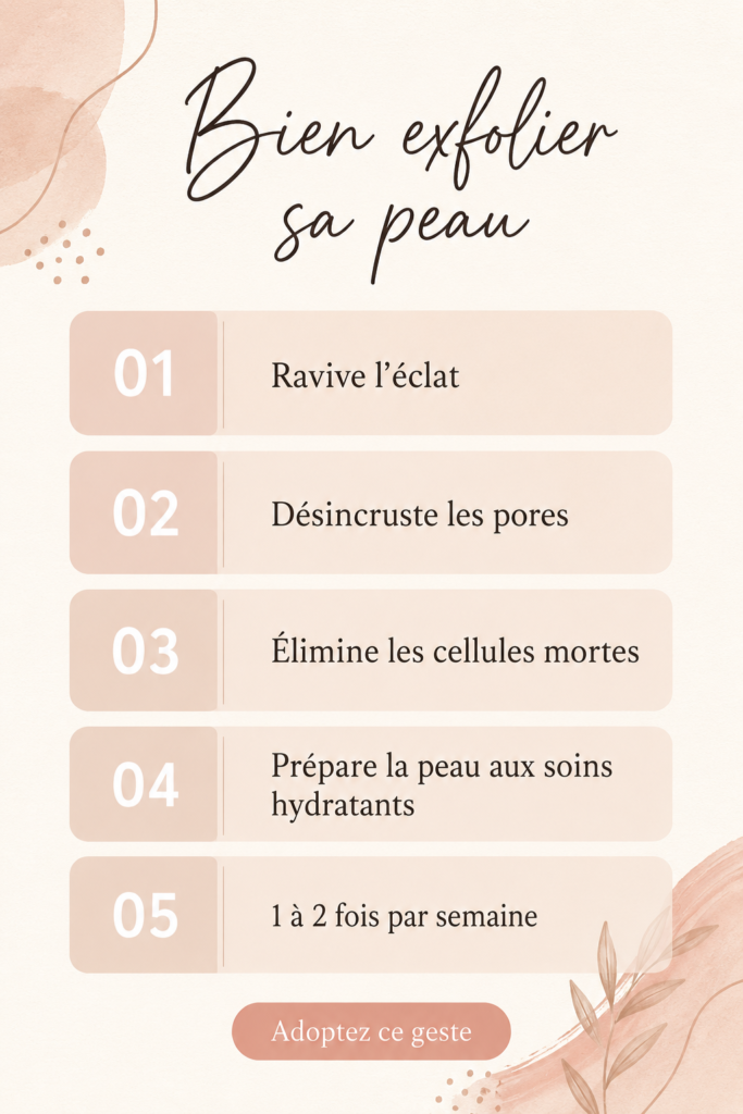 Femme appliquant un gommage sur son visage pour exfolier sa peau