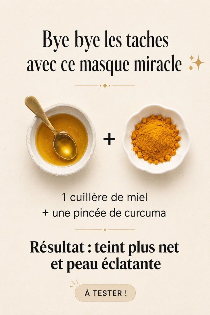 Masque miracle pour atténuer les taches sur la peau naturelle