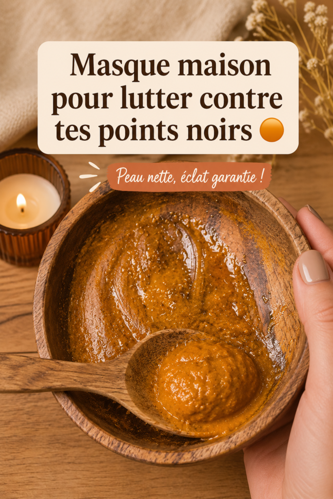 Un masque maison anti-points noirs sur un visage féminin apaisé.