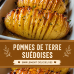 Pommes de terre suédoises croustillantes dans un plat en céramique.