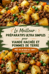 Plat savoureux de viande hachée et pommes de terre