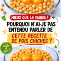 Recette saine à base de pois chiches présentée dans un bol coloré.