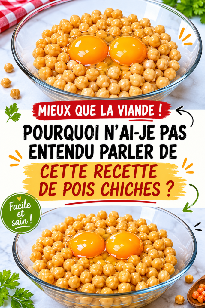 Recette saine à base de pois chiches présentée dans un bol coloré.