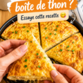 Tortilla au thon garnie de légumes frais sur une assiette.