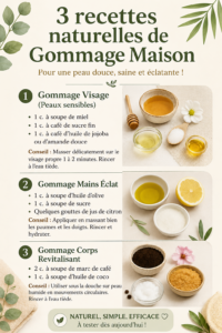 Recette de gommage maison avec des ingrédients naturels