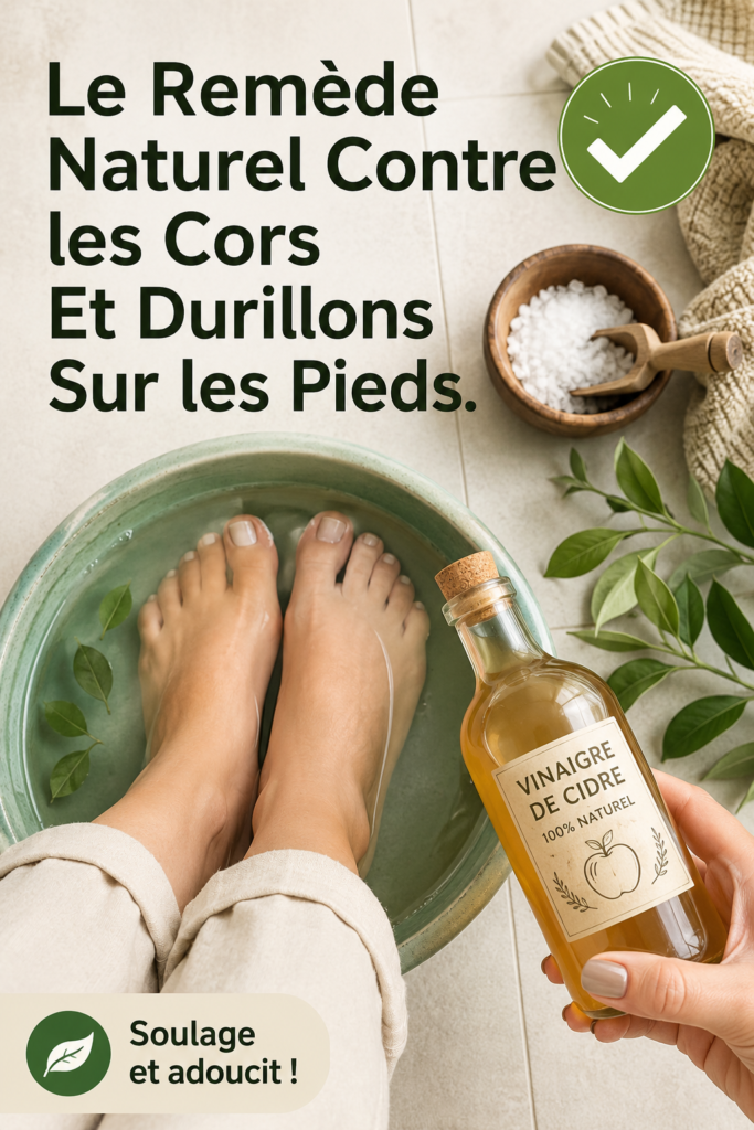 Un pied avec un cors visible, mettant en avant le besoin de remèdes naturels.