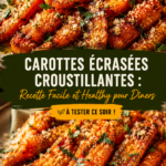 Bol de carottes écrasées croustillantes servies avec des herbes fraîches