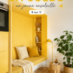 Appartement décoré avec des touches lumineuses de jaune