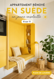 Appartement décoré avec des touches lumineuses de jaune
