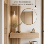 Couloir lumineux de style scandinave avec décoration apaisante
