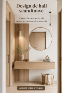 Couloir lumineux de style scandinave avec décoration apaisante