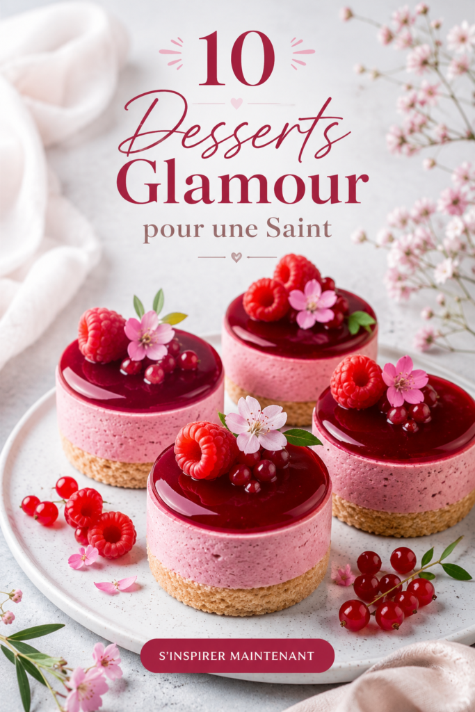 Desserts glamour présentés sur une table de fête pour la Saint-Sylvestre.