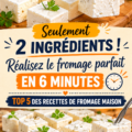 Photo d'un fromage fait maison réussi avec des ingrédients frais.