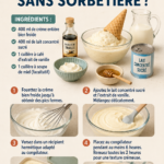 Une bol de glace maison crémeuse garnie de fruits frais.