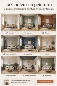 Palette de couleurs pour la décoration intérieure sur une table
