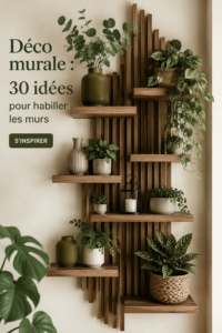Un mur décoré avec des cadres et des plantes, illustrant des idées de décoration murale chaleureuse.