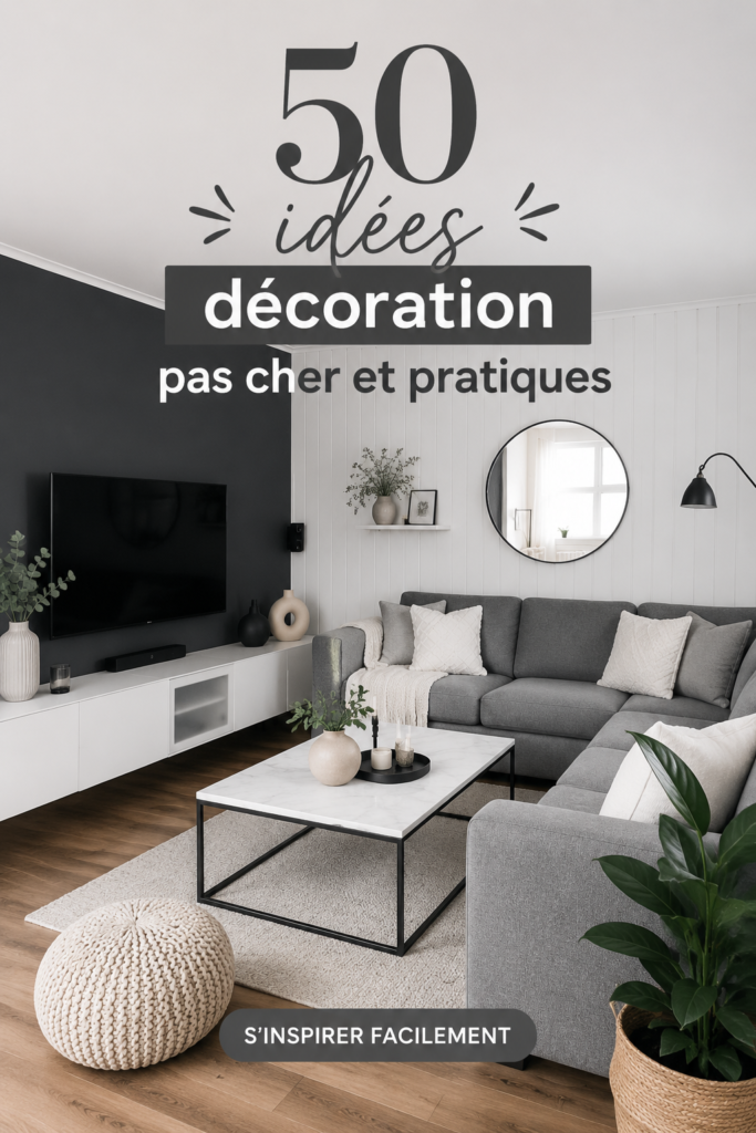 Un intérieur décoré avec des éléments simples et abordables, idéal pour inspirer une nouvelle décoration à petit prix.