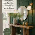Une entrée moderne et accueillante avec des éléments de décoration tendance.