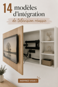 Idées d'intégration de télévision élégantes dans un salon moderne