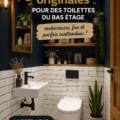 Toilettes décorées de manière audacieuse avec des couleurs vives et des accessoires uniques.