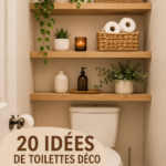 Toilettes décorées avec des éléments modernes et tendance, créant une ambiance chic.