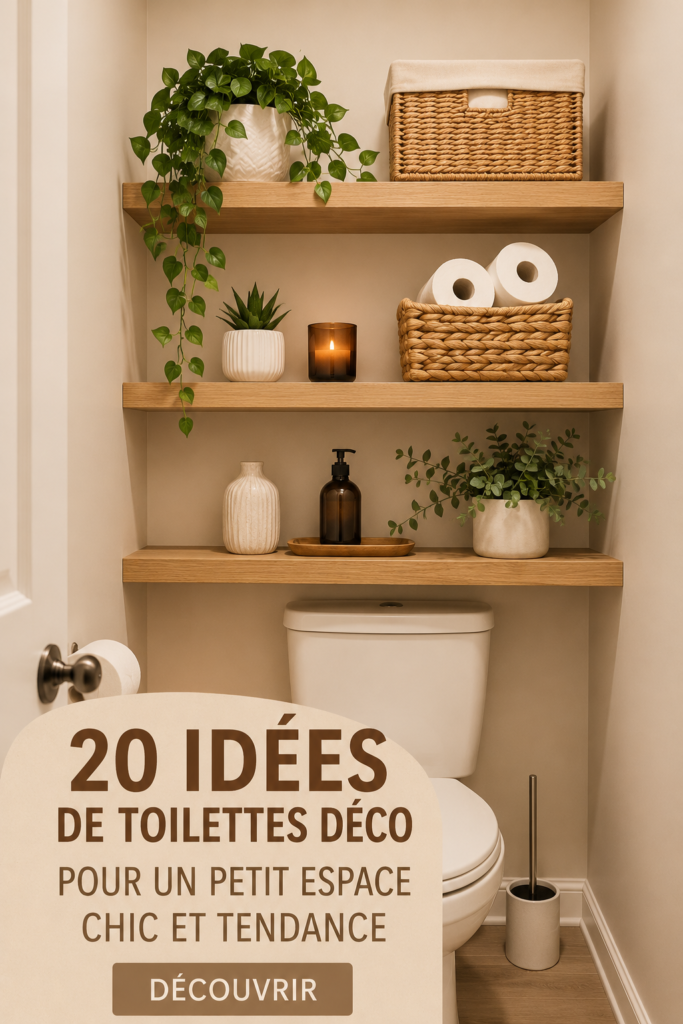 Toilettes décorées avec des éléments modernes et tendance, créant une ambiance chic.