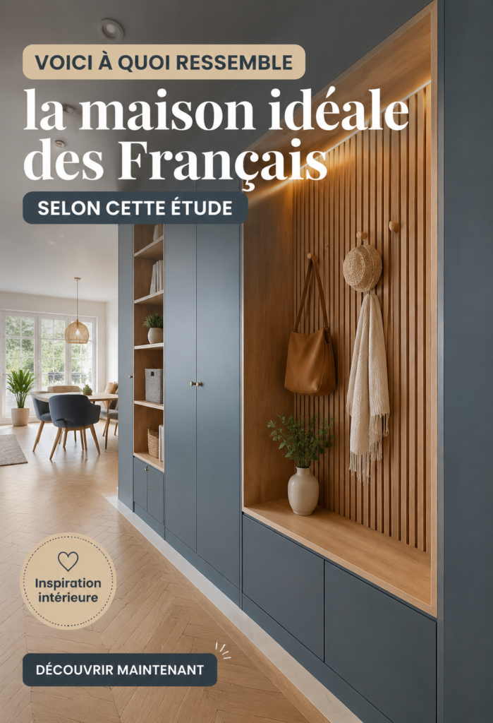 Maison moderne et chaleureuse illustrant la maison idéale pour les Français selon une étude