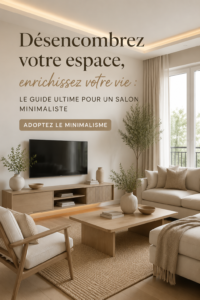 Salon minimaliste avec une décoration épurée et chaleureuse.