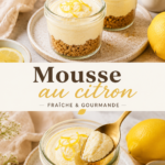 Mousse au citron légère et aérienne dans un verre élégant