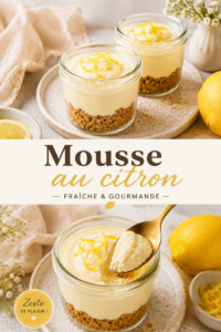 Mousse au citron légère et aérienne dans un verre élégant