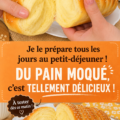 Photo d'un pain moqué doré et appétissant sur une table de petit-déjeuner
