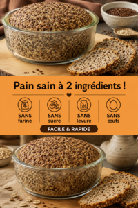 Recette de pain sain à 2 ingrédients, sans farine ni sucre
