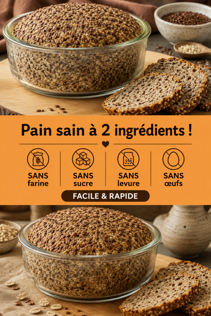 Recette de pain sain à 2 ingrédients, sans farine ni sucre