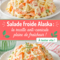 Salade froide Alaska garnie de légumes frais et colorés, idéale pour l'été