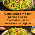 Une salade colorée avec des ingrédients frais, idéale pour perdre du poids