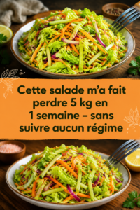 Une salade colorée avec des ingrédients frais, idéale pour perdre du poids