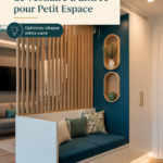 Une entrée élégante avec un vestiaire compact et fonctionnel.
