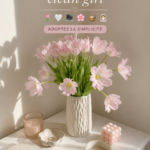 Un intérieur apaisant avec une décoration minimaliste illustrant l'esthétique clean girl.