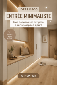 Un couloir minimaliste avec des accessoires simples et élégants.