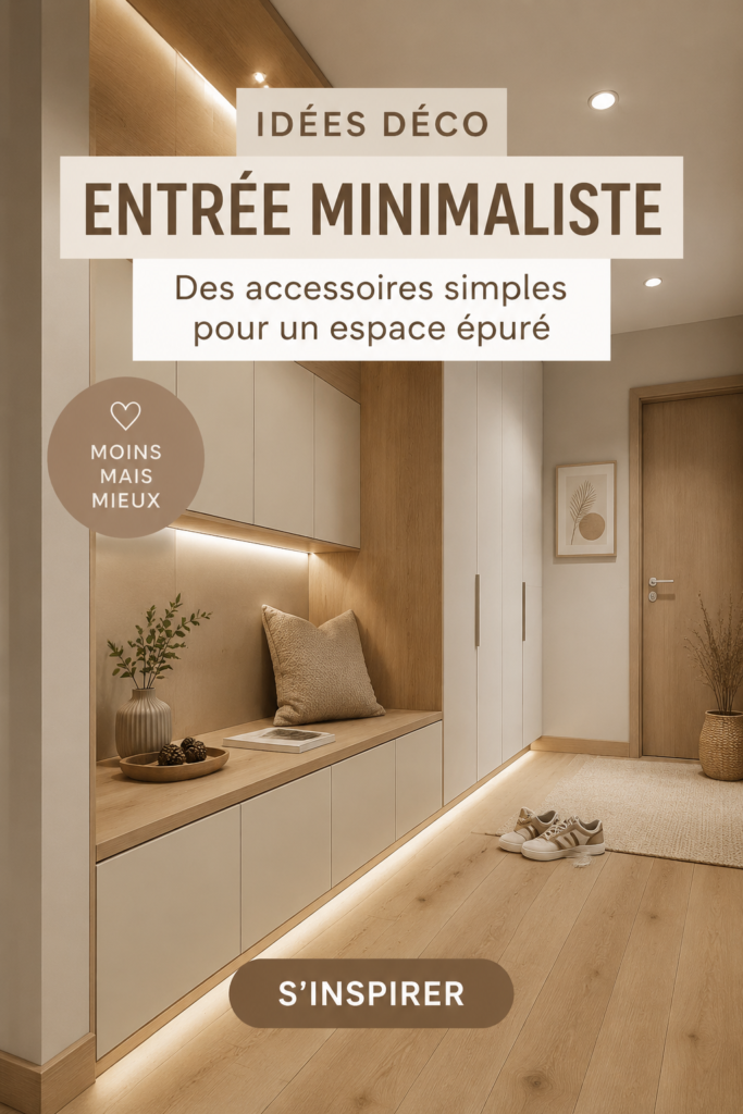 Un couloir minimaliste avec des accessoires simples et élégants.