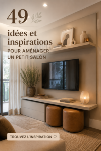Aménagement d'un petit salon élégant et fonctionnel avec un mobilier contemporain.