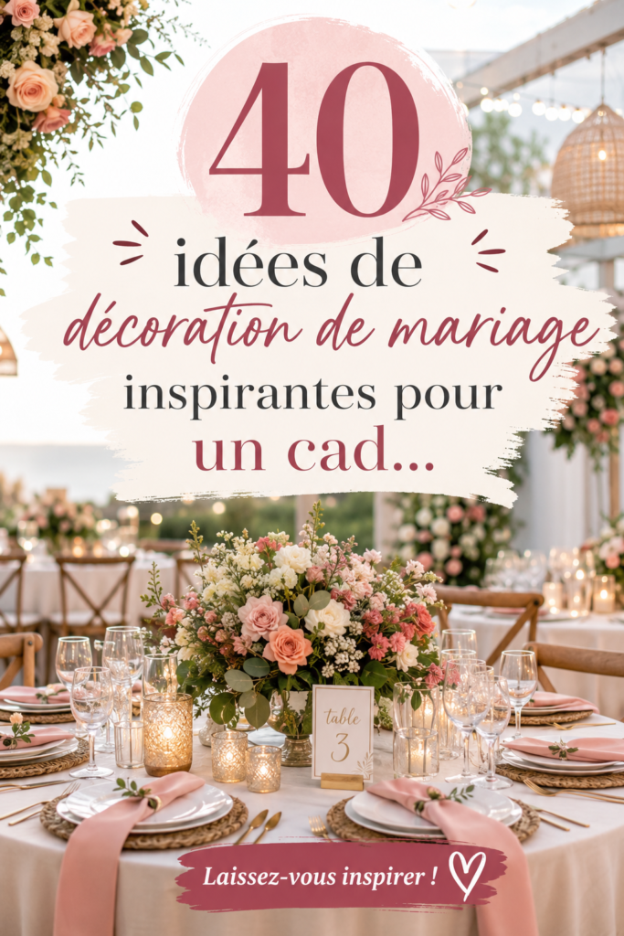 Décoration de mariage avec des fleurs et des bougies pour une ambiance romantique.