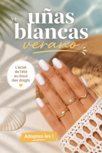 Manucure blanche élégante avec motifs floraux pour l'été
